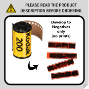 Colour film/disposable camera develop only (no prints) (no digital links)